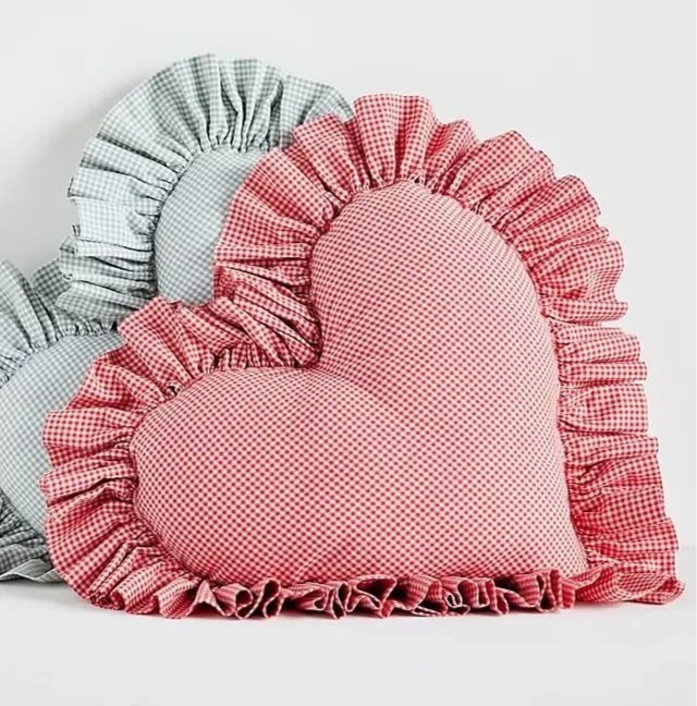 STITCHED WITH LOVE Heart Shaped Pillow Movie Night 1