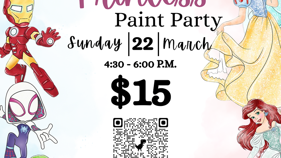 Superhero & Princess Paint Party 1