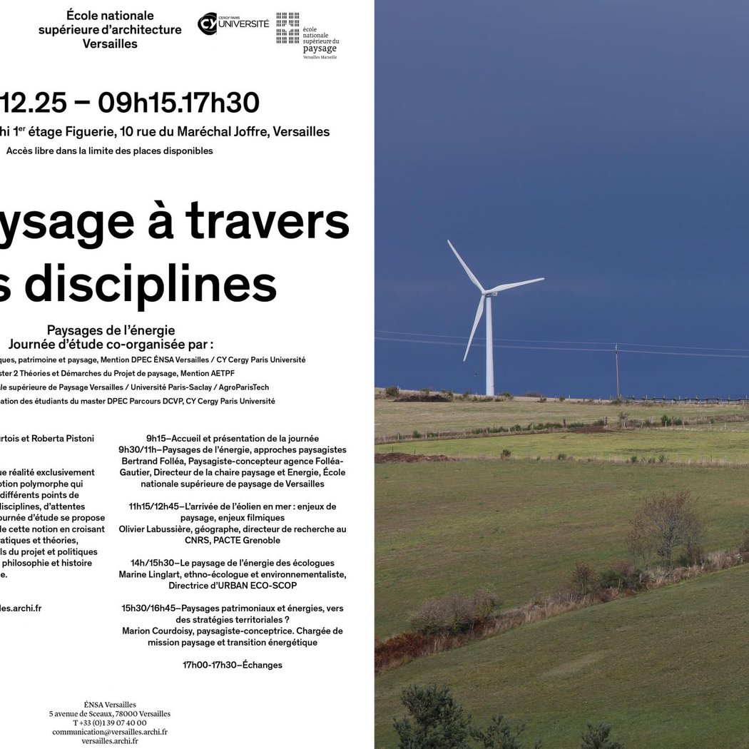 Le paysage à travers les disciplines 2025 1