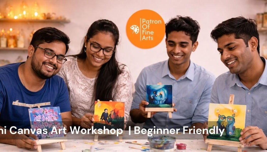 Mini Canvas Art Workshop Bengaluru - Beginner