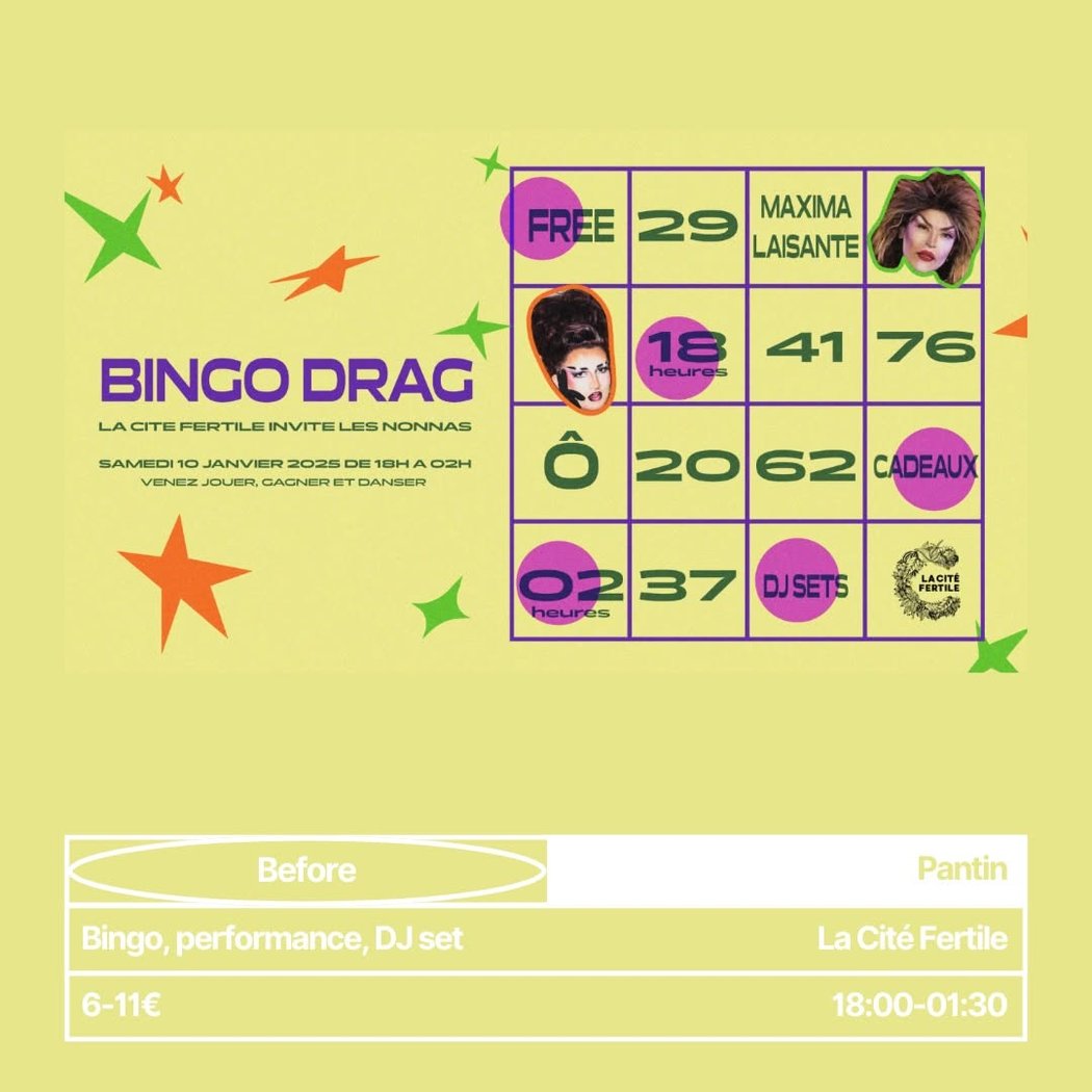 Bingo Drag La Cité Fertile Invite Les Nonnas 1