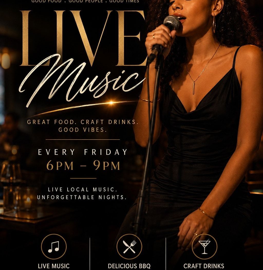 Friday LIVE MUSIC  BBQ DINNER 1