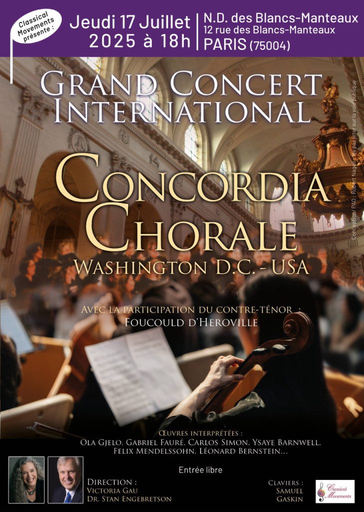 Grand concert international de la Chorale Concordia de Washington DC-USA 1