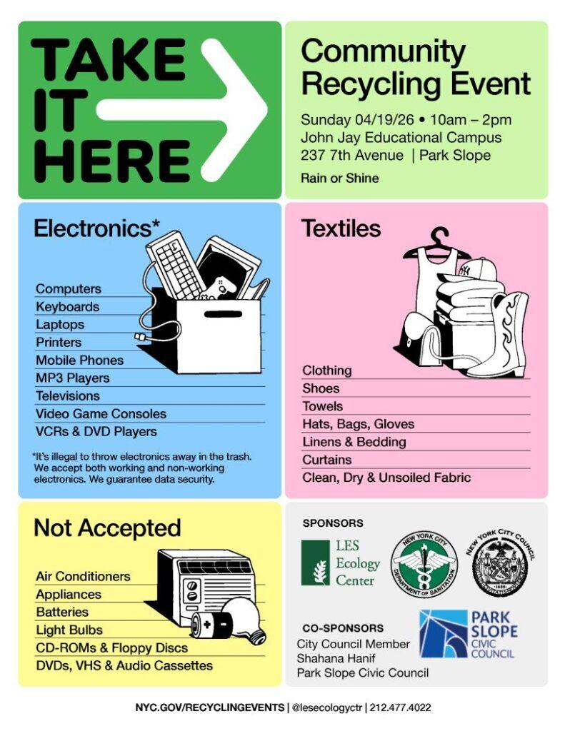 Electronics and Textiles Recycling Event 1