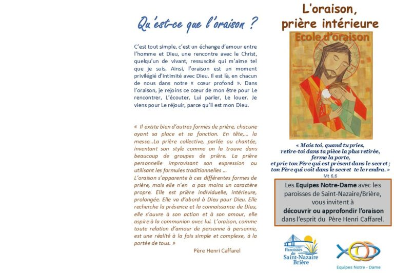 Ecole de la prière intérieure 1