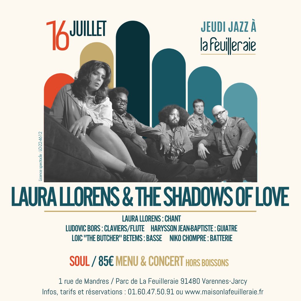 JEUDI JAZZ : DINER-CONCERT avec LAURA LLORENS & THE SHADOWS OF LOVE 1