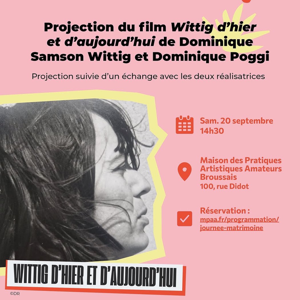 Projection du film Wittig d'hier et d'aujourd'hui 1