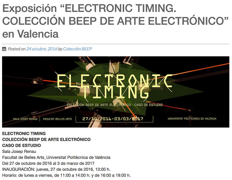 Electronic Timing - Beep Electronic Art Collection 1