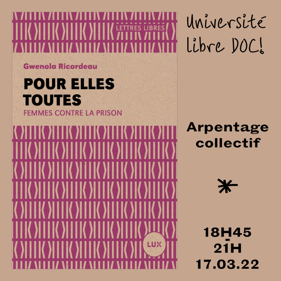 Arpentage « Pour elles toutes », de Gwenola Ricordeau 1
