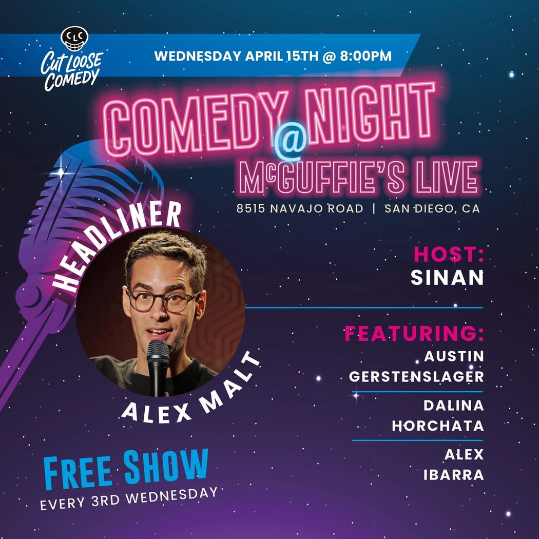 Free Show Comedy Night Hosted by Sinan & Alex Cut Loose Comedy 2