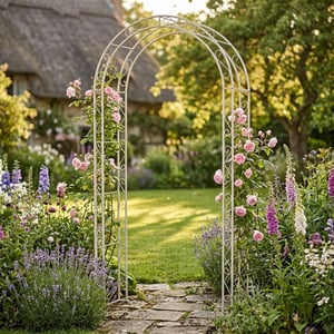 Decorative metal garden arch