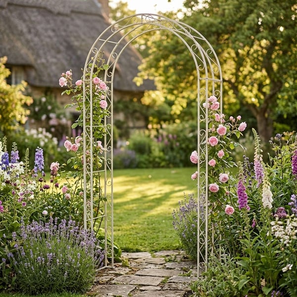 Decorative metal garden arches