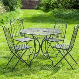 Hampton Grey 5-Piece Bistro Set