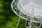 Wiswell Antiqued White Metal Dining Set