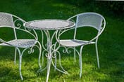 Wiswell White Metal Bistro Set