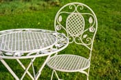 Yoxford Cream Metal Garden Bistro Set