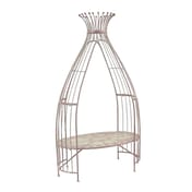 Bowed Arch Metal Arbour Bench Green