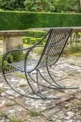 Scala Grey Metal Garden Rocking Chair