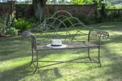 Mayfair Grey Metal Garden Seat