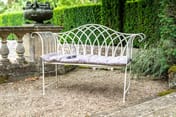 Pimlico Metal Garden Bench in Cream