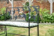 Swallow Metal Garden Bench Black