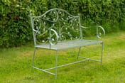 Woodlands Metal Garden Bench in Green