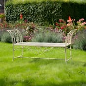 Longhope Cream Metal Garden Seat