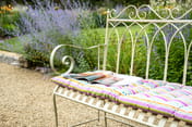 Revival Metal Garden Bench in Cream