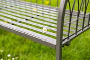 Baroque Garden Bench Grey