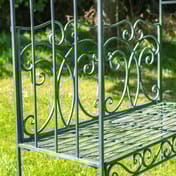 Heritage Grey Metal Arbour Bench Seat - View 3