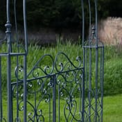 Heritage Metal Garden Arch with Gates - View 2