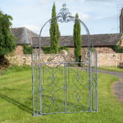 Heritage Metal Garden Arch with Gates