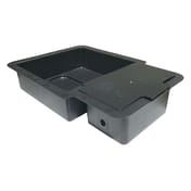 AutoPot 1Pot Tray and Lid Black - Grommeted - for AQUAvalve5 / 9mm Pipe - main
