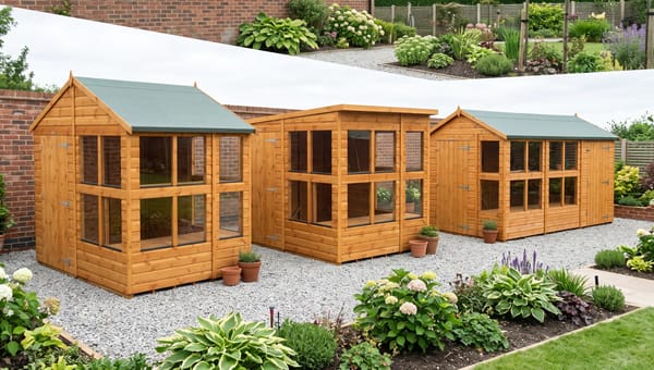 Apex vs Pent vs Combi Potting Sheds