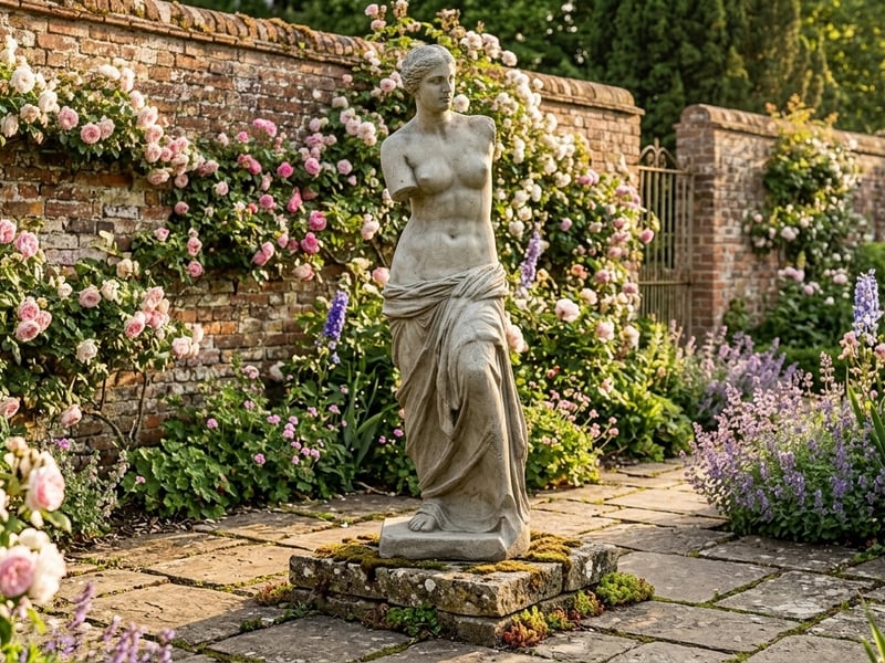 Large Venus Di Milo garden statue in cast stone - classical garden statues uk