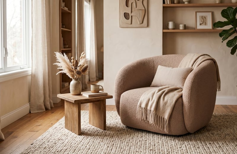 Curves and boucl&eacute; in the living room