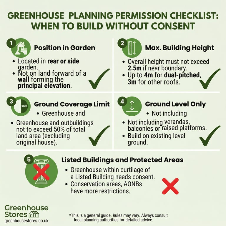 Five point checklist for greenhouse planning permission in the UK