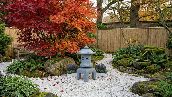 Japanese Garden Ornaments: Lanterns, Pagodas & Water Basins for UK Gardens