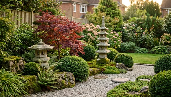 Japanese Garden Ornaments: Lanterns, Pagodas & Cranes