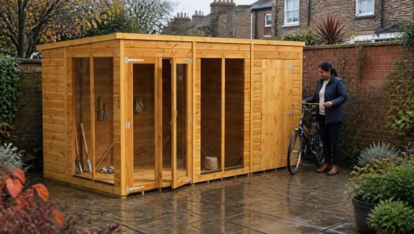 Summerhouse with Side Shed: How Much Room Should Each Part Get?