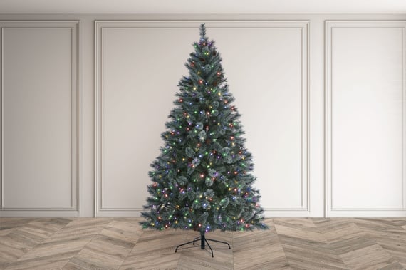 Blue Forest Pine Pre Lit Christmas Tree 7ft