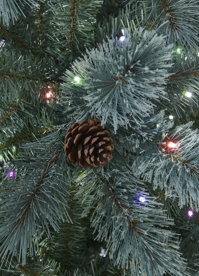 Blue Forest Pine Christmas Tree with LEDs