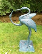 Love Cranes Bronzed Garden Ornaments Medium Original