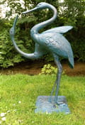 Love Cranes Bronzed Garden Sculpture Medium