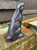 Pondering Hare Bronzed Garden Sculpture