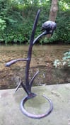 Kingfisher on Reeds Bronzed Garden Ornament original product photo