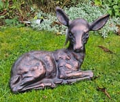 Lying Fawn Garden Sculpture Ornament - Original
