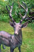 Standing Stag Garden Sculpture Ornament Small