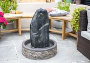 Snowdonia Monolith Water Feature - Garden Lifestyle Setting