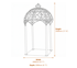 Arcadia Metal Garden Gazebo Dimensions Diagram